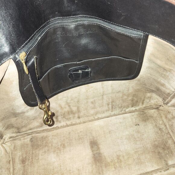 BRAHMIN Vintage Wallet & Black Leather Large Carryall Shoulder Tote Boho Bag - Picture 9 of 16